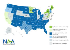 Rent Control Laws by State - Source - NAA